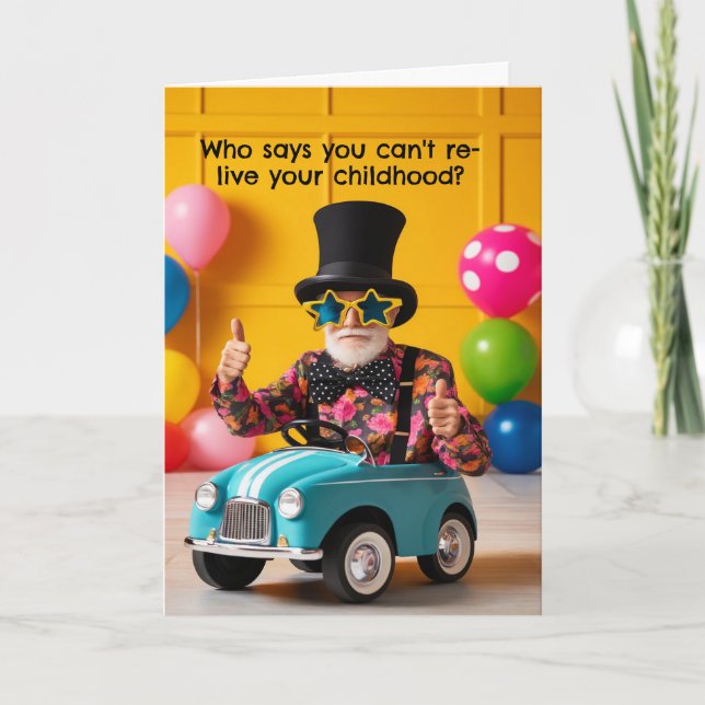 Funny Birthday Card Zoom Karte (Vorderseite)