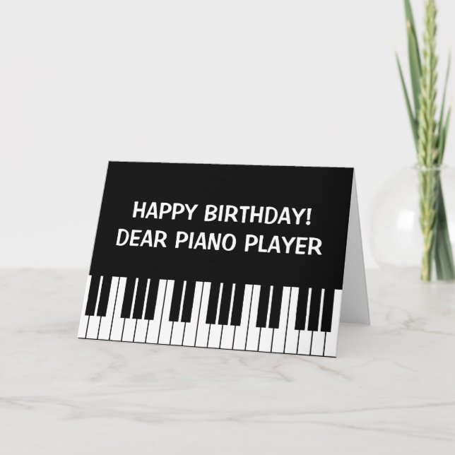 Funny Birthday carte de voeux pour piano (Devant)