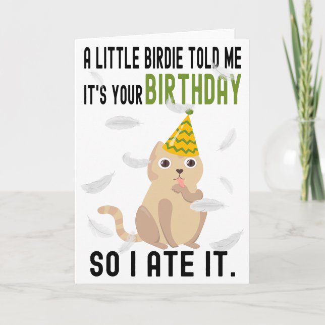Funny Birthday Cat Lover Geschenk, Katze Geburtsta Karte (Vorderseite)