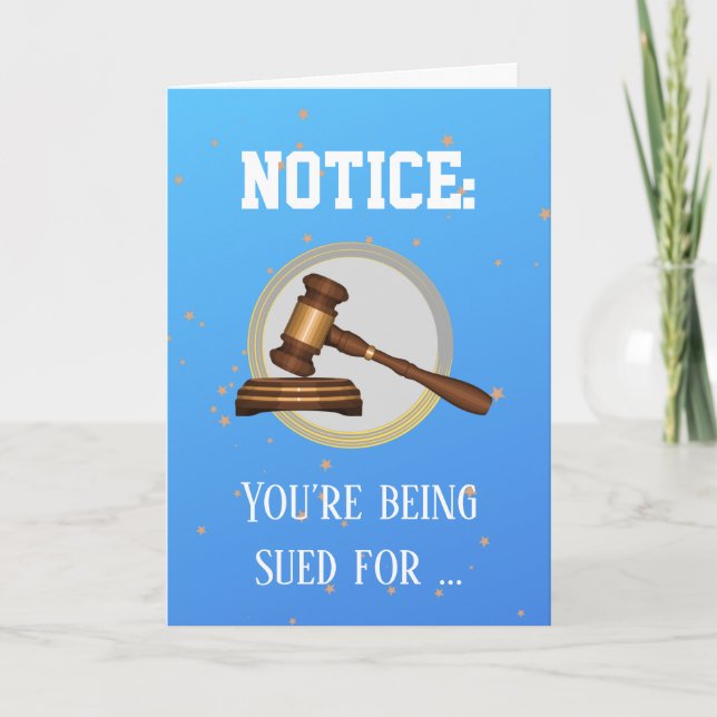 Funny Birthday DeFLAMEation Legal Theme Karte (Vorderseite)