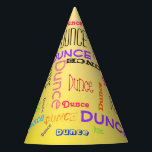 Funny Birthday Dunce Cap Wunderbare Word Cloud Partyhütchen<br><div class="desc">Dunce Cap Collage Spaß. Funny Dunce Cap Word Cloud Collage,  um den Lehrer zu täuschen.</div>