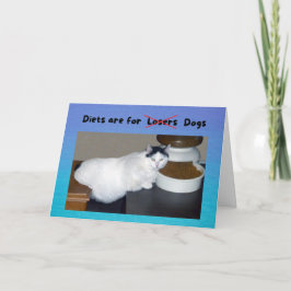 Funny Birthday Fat Cat sagt Diets sind für Hunde Karte