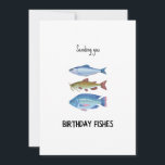 Funny Birthday Fields Birthday Card<br><div class="desc">Geburtstagsfische zu versenden - lustige Geburtstagskarte mit einer Abbildung von drei Fischen.</div>