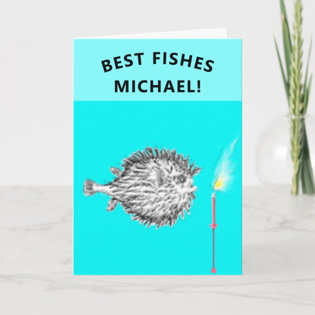 Funny Birthday Fish Karte (Vorderseite)