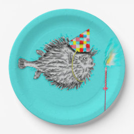 Funny Birthday Fish Wish Pappteller