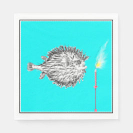 Funny Birthday Fish Wish Serviette