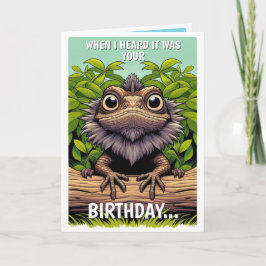 Funny Birthday Frilled Lizard Personalisiert Karte