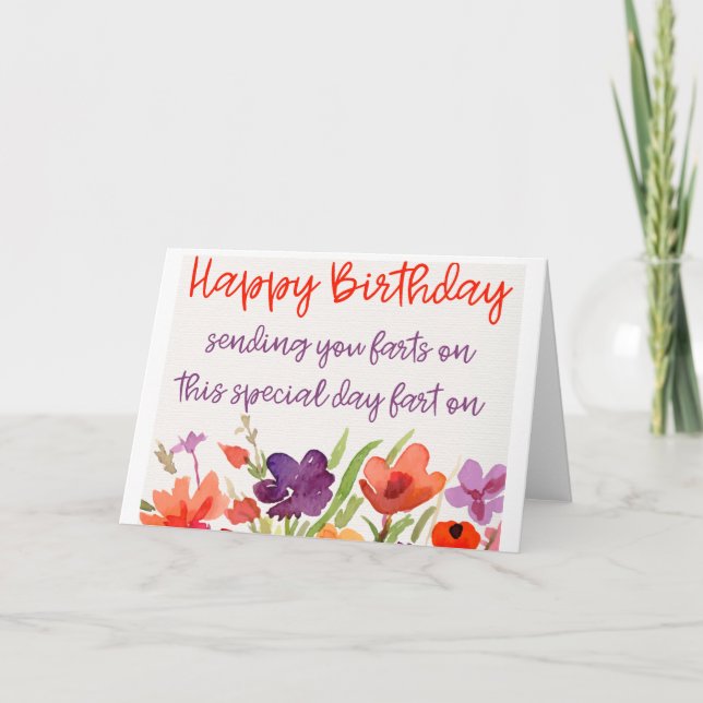 Funny Birthday Furzen Karte (Vorderseite)