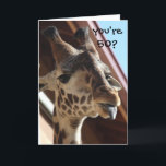 Funny Birthday Giraffe, Old, 50th Karte<br><div class="desc">Funny Birthday Giraffe,  Old,  50th</div>