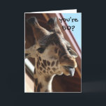 Funny Birthday Giraffe, Old, 50th Karte<br><div class="desc">Funny Birthday Giraffe,  Old,  50th</div>