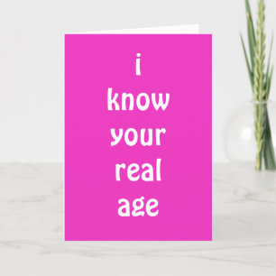 Funny Birthday Girl Freunde Ich kenne dein echtes  Dankeskarte