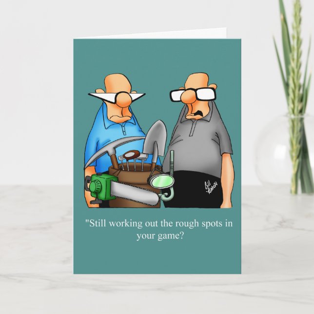 Funny Birthday Golf Carte Humour Pour Lui (Devant)
