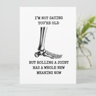 Funny Birthday Husband Joint Getting Old Friend Einladung