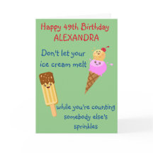 Funny Birthday Ice Cream Sprinkles Spaß Kawaii