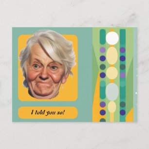 Funny Birthday Lady Retro Postkarte