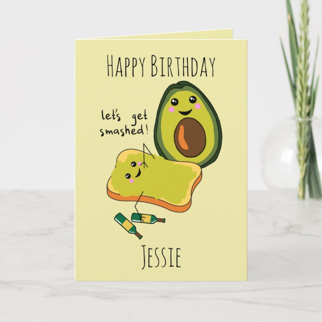Funny Birthday Lasst uns zusammengestrichene Avoca Karte (Vorderseite)