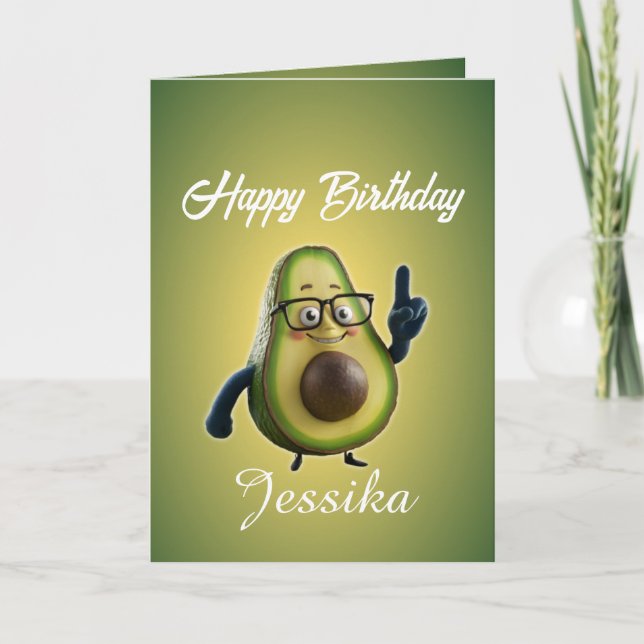 Funny Birthday Let's Get Smashed Avocado Karte (Vorderseite)