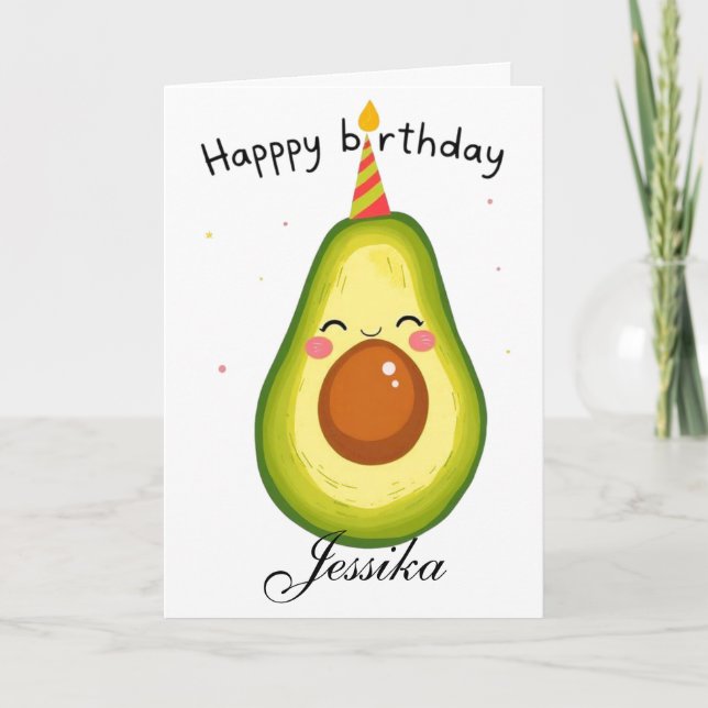 Funny Birthday Let's Get Smashed Avocado Karte (Vorderseite)