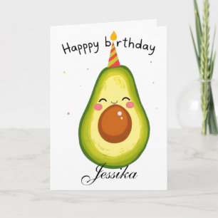 Funny Birthday Let's Get Smashed Avocado Karte