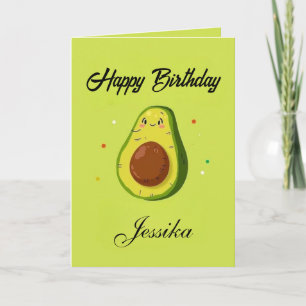 Funny Birthday Let's Get Smashed Avocado Karte