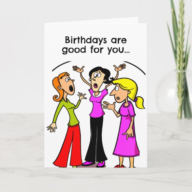 Funny Birthday Live Longe Card Karte (Vorderseite)