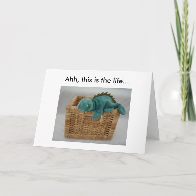 Funny Birthday Lizard Karte (Vorderseite)