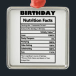 Funny Birthday Nutrition Facts Postcard Ornament Aus Metall<br><div class="desc">Funny Birthday Nutrition Facts Postcard Metal Ornament</div>