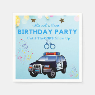 Funny Birthday Party bis die Polizisten auftauchen Serviette