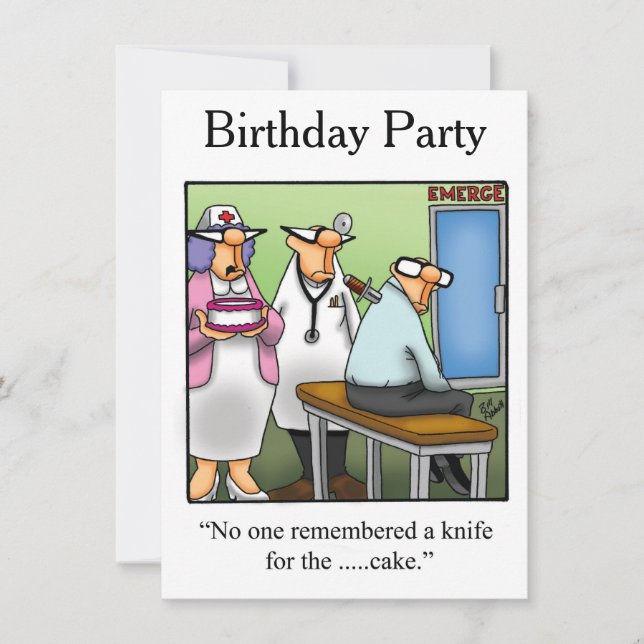 Funny Birthday Party Einladungen (Vorderseite)