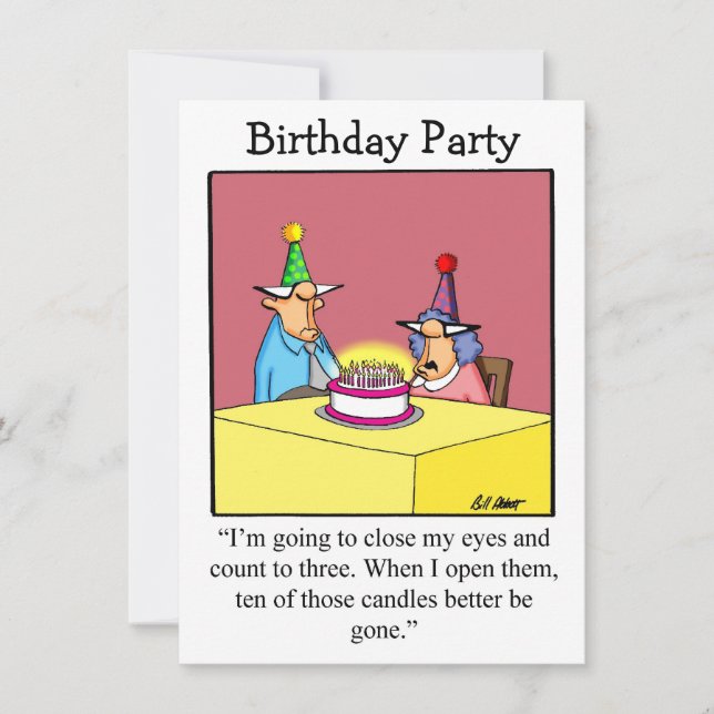 Funny Birthday Party Einladungen für sie (Vorderseite)
