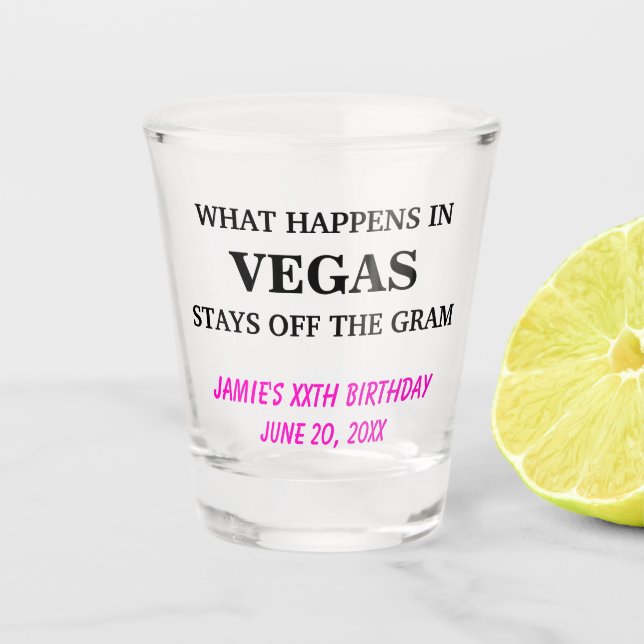 Funny Birthday Party Erstellen Sie Ihre eigenen Sh Schnapsglas (Vorderseite)