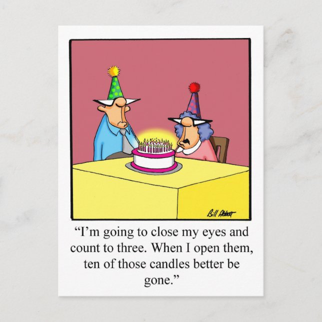 Funny Birthday Postcard! Postkarte (Vorderseite)