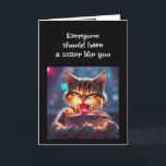 Funny Birthday Sister Dog Animal Spaß Karte<br><div class="desc">Jeder sollte eine Schwester wie du haben. Ich verstehe nicht,  warum ich der Einzige sein muss,  der leidet</div>