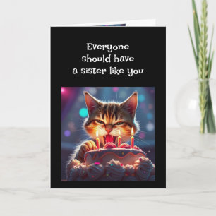 Funny Birthday Sister Dog Animal Spaß Karte