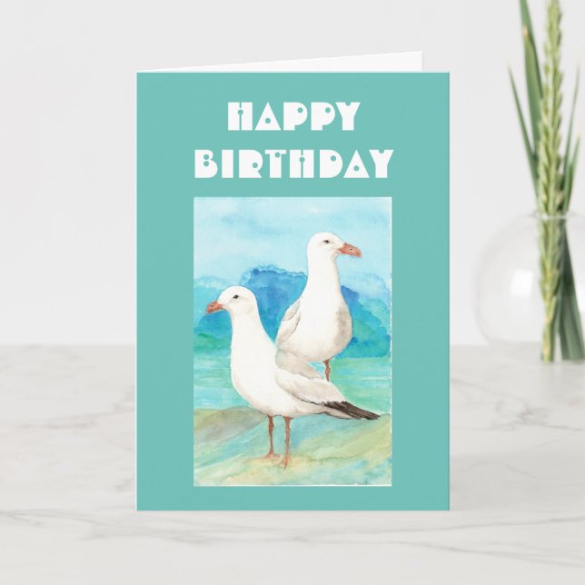 Funny Birthday to Great Girlfriend "Gullfriend" Karte (Vorderseite)
