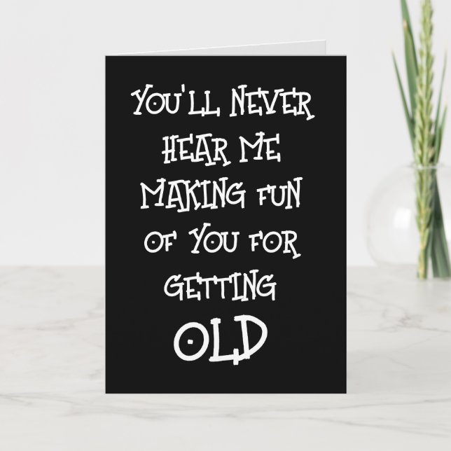 FUNNY BIRTHDAY ÜBER DER HILFSKARTE KARTE (Vorderseite)