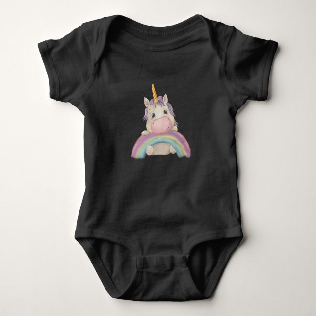 Funny Birthday Unicorn Baby Strampler (Vorderseite)