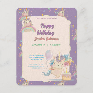 Funny Birthday Unicorn Begleitkarte