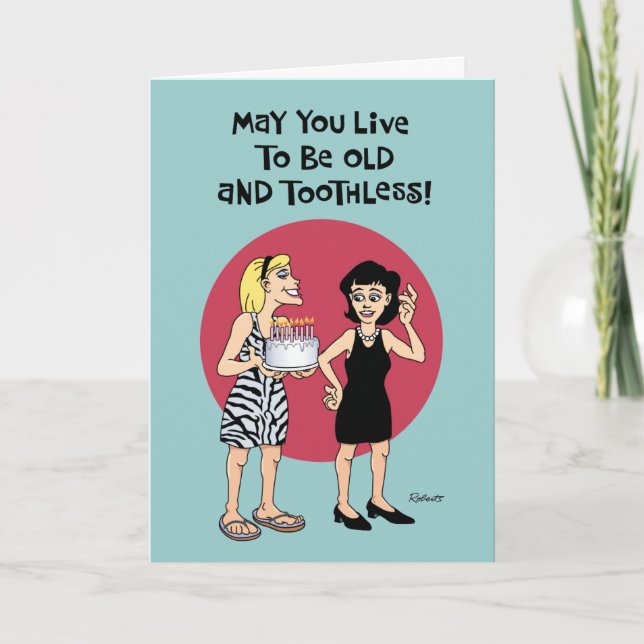 Funny Birthday Wish for Female Friend Karte (Vorderseite)