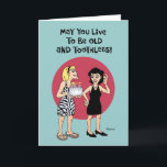 Funny Birthday Wish for Female Friend Karte<br><div class="desc">Funny Happy Birthday Grußkarte Spaß für Freundin</div>