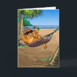 Funny Birthday Wishes - Cool Cat on Hammock Karte<br><div class="desc">Meet the coolest cat on the block. He wants to send everyone funny birthday wishes on their big day, and he’s going to do it in style. In fact, anyone who is a cat lover (or pet lover for that matter) will really enjoy this adorable message. This hilarious cartoon kitten...</div>