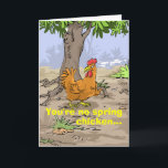 Funny Birthday Wishes - Spring Chicken Karte<br><div class="desc">Meet the funny birthday wishes spring chicken and her pair of peeps. Everybody seems to love these baby chicks. And of course, this chicken is likewise very proud of her two little peeps as well. That’s why she likes to show them off for all to see. So why not provide...</div>