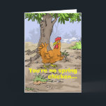 Funny Birthday Wishes - Spring Chicken Karte<br><div class="desc">Meet the funny birthday wishes spring chicken and her pair of peeps. Everybody seems to love these baby chicks. And of course, this chicken is likewise very proud of her two little peeps as well. That’s why she likes to show them off for all to see. So why not provide...</div>