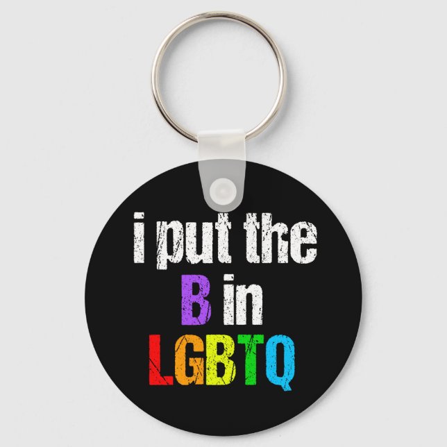 Funny Bisexual LGBTQ Rainbow Spaß Zitat Schlüsselanhänger (Vorderseite)