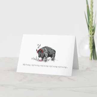 Funny Bison Folded Holiday Card Feiertagskarte