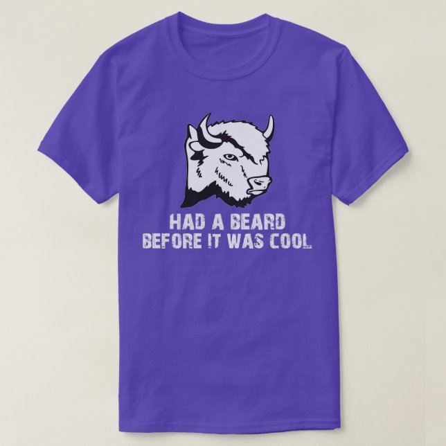 Funny Bison Shirt Buffalo Shirt Funny Beard Shirt (Design vorne)