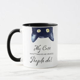 Funny Black and White Crazy Cat Lady Tasse