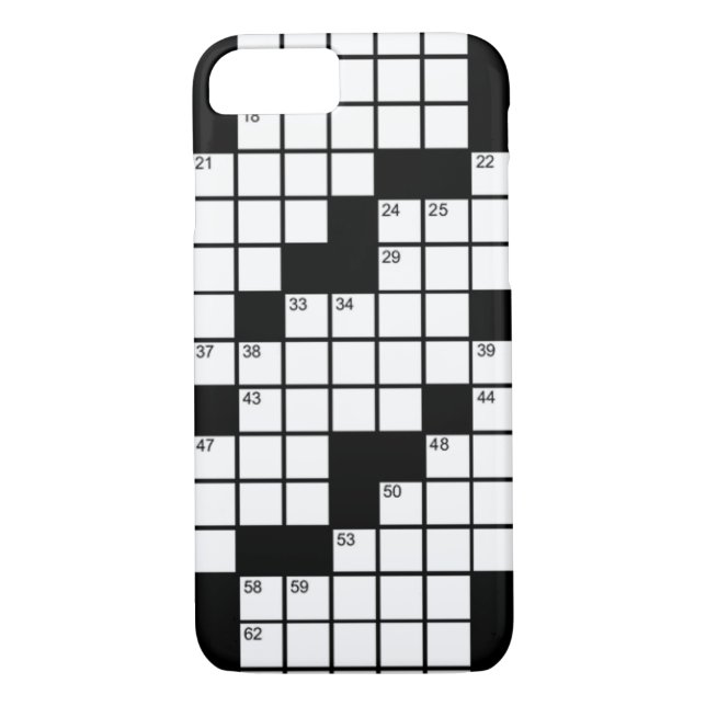 Funny Black and White Crossword Puzzle Game Case-Mate iPhone Hülle (Rückseite)