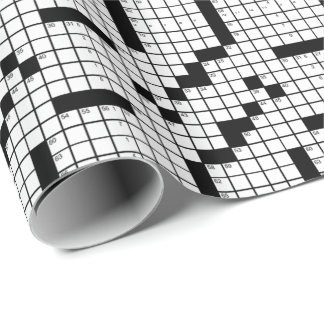 Funny Black and White Crossword Puzzle Game Geschenkpapier