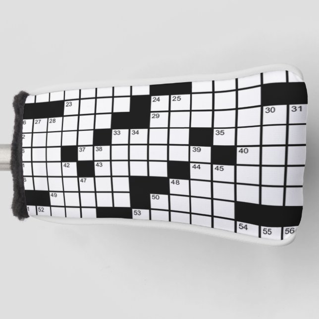 Funny Black and White Crossword Puzzle Game Golf Headcover (Vorderseite)